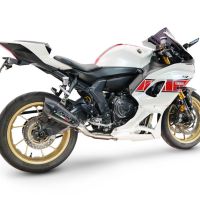 GPR escape compatível com Yamaha YZF R7 2021-2024, GP-Revo Black Titanium, Escape homologado, legal para mercados NÃO europeus, incluindo tubo de ligação e db killer removível 