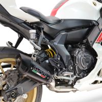 GPR escape compatível com Yamaha YZF R7 2021-2024, GP-Revo Black Titanium, Escape homologado, legal para mercados NÃO europeus, incluindo tubo de ligação e db killer removível 