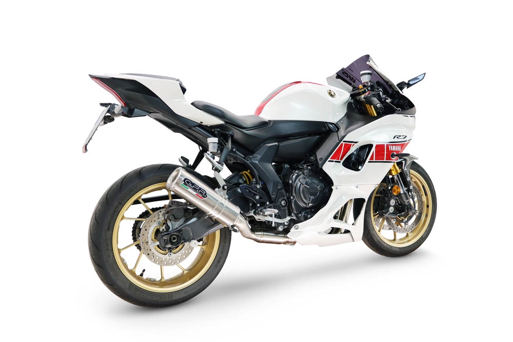 GPR escape compatível com Yamaha YZF R7 2021-2024, M3 Inox , Escape completo, não legal para países da UE, com db killer removível 