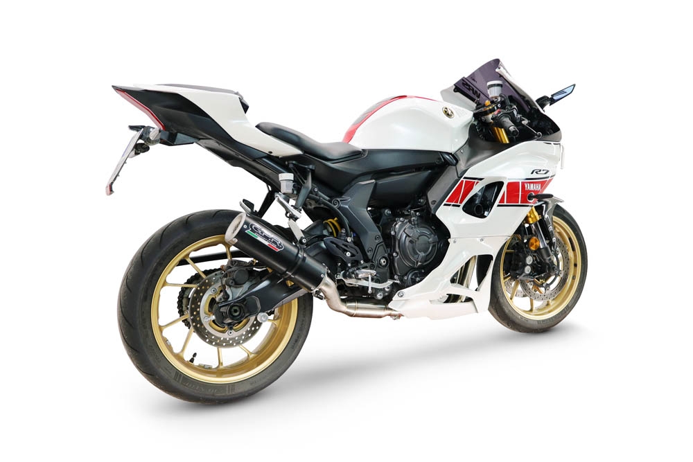GPR escape compatível com Yamaha YZF R7 2021-2024, M3 Black Titanium, Escape completo, não legal para países da UE, com db killer removível 