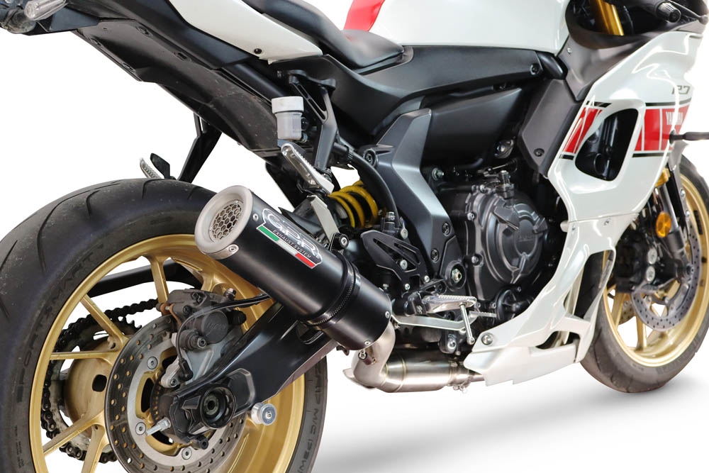 GPR escape compatível com Yamaha YZF R7 2021-2024, M3 Black Titanium, Escape completo, não legal para países da UE, com db killer removível 