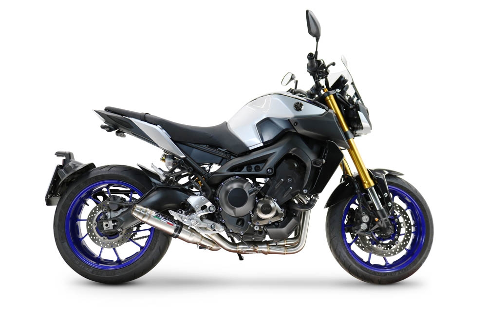 GPR escape compatível com  Yamaha Mt-09 2014-2016, Deeptone Inox, Escape racing linha completa, silencioso mais coletor com dbkiller, não homologado  