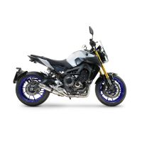 GPR escape compatível com Yamaha Mt-09 2014-2016, Deeptone Inox, Escape racing linha completa, silencioso mais coletor com dbkiller, não homologado 