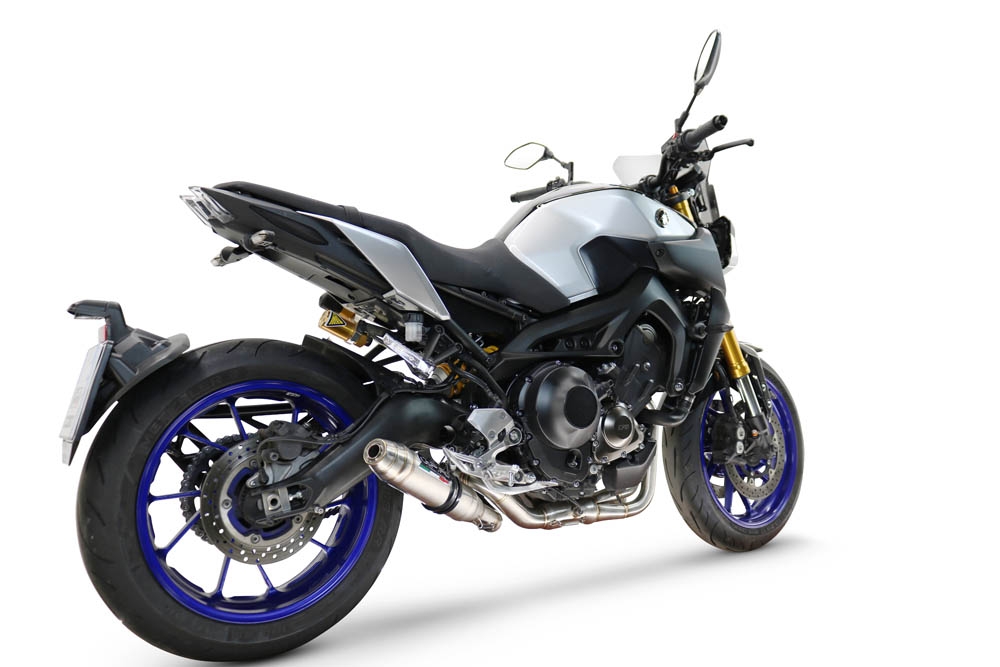 GPR escape compatível com  Yamaha Mt-09 2014-2016, Deeptone Inox, Escape racing linha completa, silencioso mais coletor com dbkiller, não homologado  