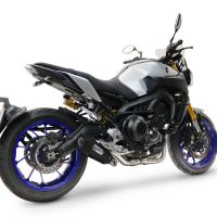 GPR escape compatível com  Yamaha Mt-09 2014-2020, GP-Revo Black Titanium, Sistema de escapamento de corrida incluindo tubo de ligação específico com dbkiller 