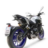 GPR escape compatível com  Yamaha Mt-09 2014-2020, GP-Revo Black Titanium, Sistema de escapamento de corrida incluindo tubo de ligação específico com dbkiller 