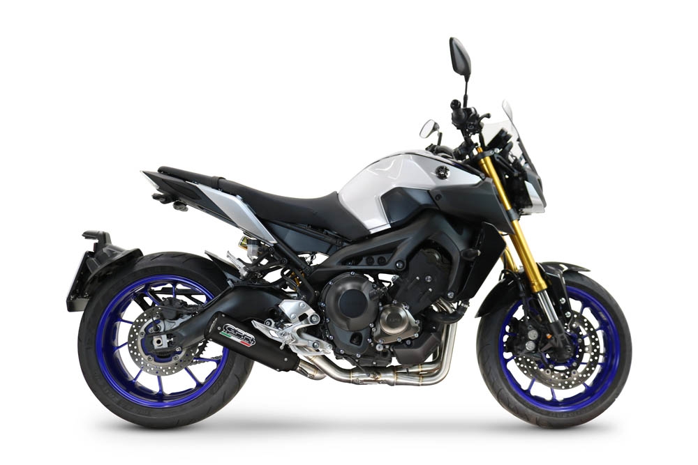 GPR escape compatível com Yamaha Mt-09 Tracer 900 2017-2020, M3 Black Titanium, Escape completo, não legal para países da UE, com db killer removível 