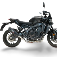 GPR escape compatível com  Yamaha Mt-09 2021-2024, GP-Revo Black Titanium, Silenciador homologado para ruído, com catalisador, linha completa 