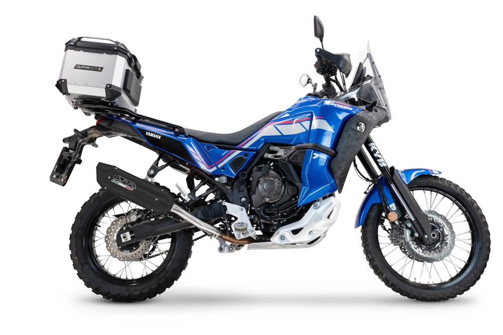 Escape compatível com Yamaha Tenere 700 2021-2024, Furore-X Titanio Nero, Escape legal, homologado, silenciador com db killer removível e tubo de ligação específico 