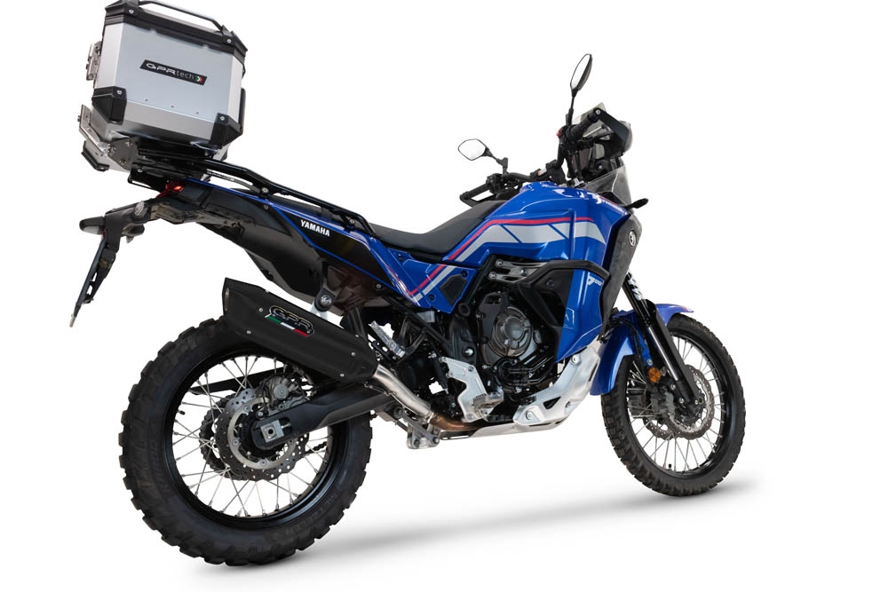 Escape compatível com Yamaha Tenere 700 2021-2024, Furore-X Titanio Nero, Escape legal, homologado, silenciador com db killer removível e tubo de ligação específico 