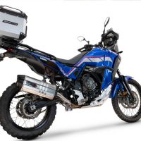 Escape compatível com Yamaha Tenere 700 2025-2026, Hyper Sonic Titanium, Escape legal, homologado, silenciador com db killer removível e tubo de ligação específico 