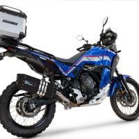 Escape compatível com Yamaha Tenere 700 2021-2024, Hyper Sonic Black Titanium, Escape legal, homologado, silenciador com db killer removível e tubo de ligação específico 