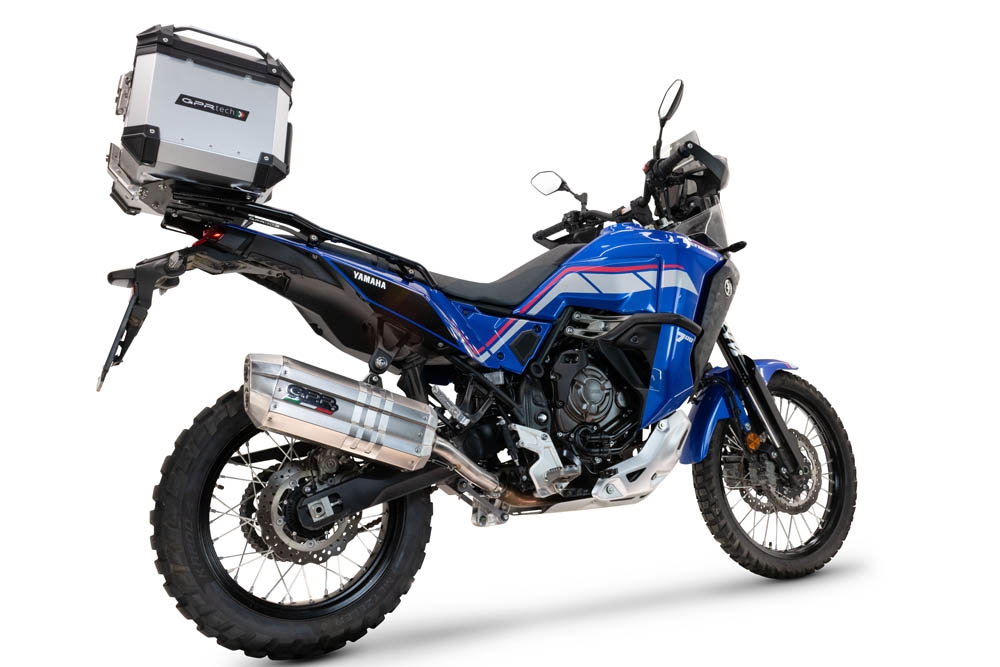 Escape compatível com Yamaha Tenere 700 2021-2024, Hyper Sonic Inox, Escape legal, homologado, silenciador com db killer removível e tubo de ligação específico 