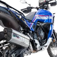 Escape compatível com Yamaha Tenere 700 2025-2026, Hyper Sonic Titanium, Escape legal, homologado, silenciador com db killer removível e tubo de ligação específico 