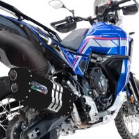 Escape compatível com Yamaha Tenere 700 2021-2024, Hyper Sonic Black Titanium, Escape legal, homologado, silenciador com db killer removível e tubo de ligação específico 