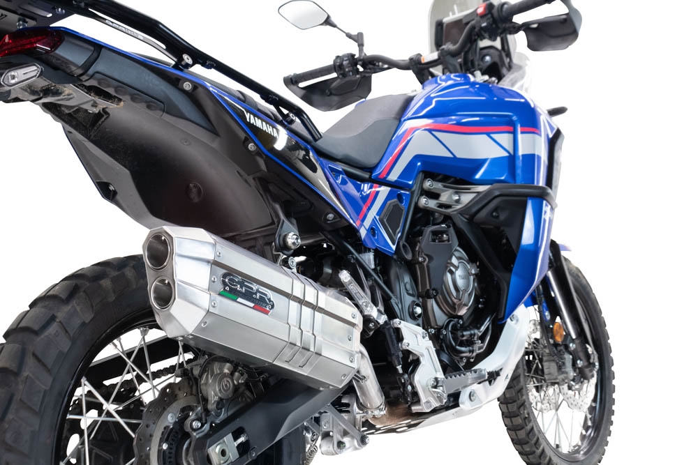 Escape compatível com Yamaha Tenere 700 2021-2024, Hyper Sonic Inox, Escape legal, homologado, silenciador com db killer removível e tubo de ligação específico 