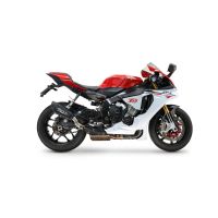 GPR escape compatível com Yamaha Yzf R1-R1-M 2015-2016, GP-Revo Black Titanium, Escape legal, homologado, silenciador com db killer removível e tubo de ligação específico 