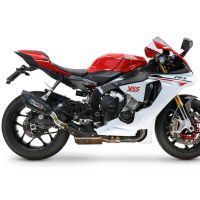 GPR escape compatível com  Yamaha Yzf R1-R1-M 2015-2016, GP-Revo Black Titanium, Escape legal, homologado, silenciador com db killer removível e tubo de ligação específico 