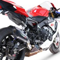 GPR escape compatível com  Yamaha Yzf R1-R1-M 2017-2019, GP-Revo Black Titanium, Escape legal, homologado, silenciador com db killer removível e tubo de ligação específico 