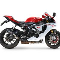 GPR escape compatível com  Yamaha Yzf R1-R1-M 2020-2025, M3 Black Titanium, Escape legal, homologado, silenciador com db killer removível e tubo de ligação específico 