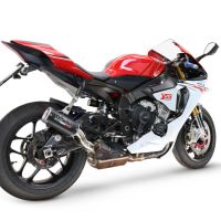 GPR escape compatível com  Yamaha Yzf R1-R1-M 2020-2025, M3 Black Titanium, Escape legal, homologado, silenciador com db killer removível e tubo de ligação específico 