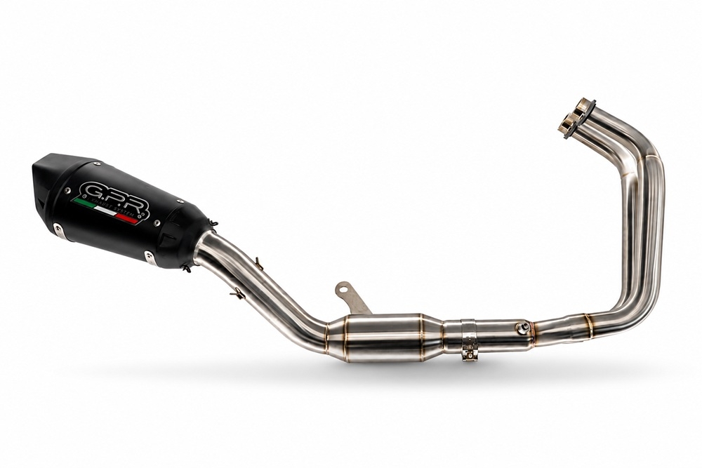GPR escape compatível com Yamaha YZF R7 2021-2024, GP-Revo Black Titanium, Escape homologado, legal para mercados NÃO europeus, incluindo tubo de ligação e db killer removível 