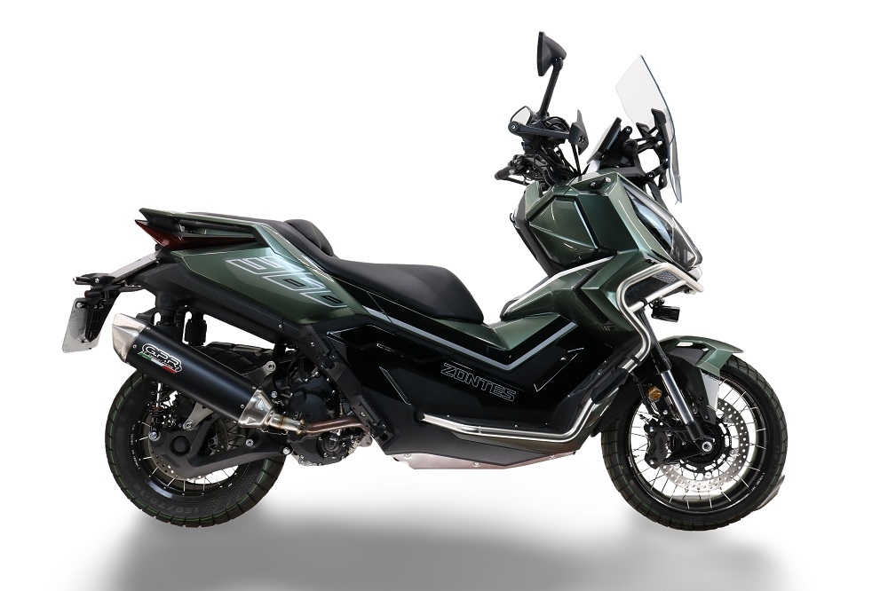Escape compatível com Zontes 365E 2024-2026, Furore-X Scooter, Sistema de escapamento de corrida incluindo tubo de ligação específico com dbkiller 