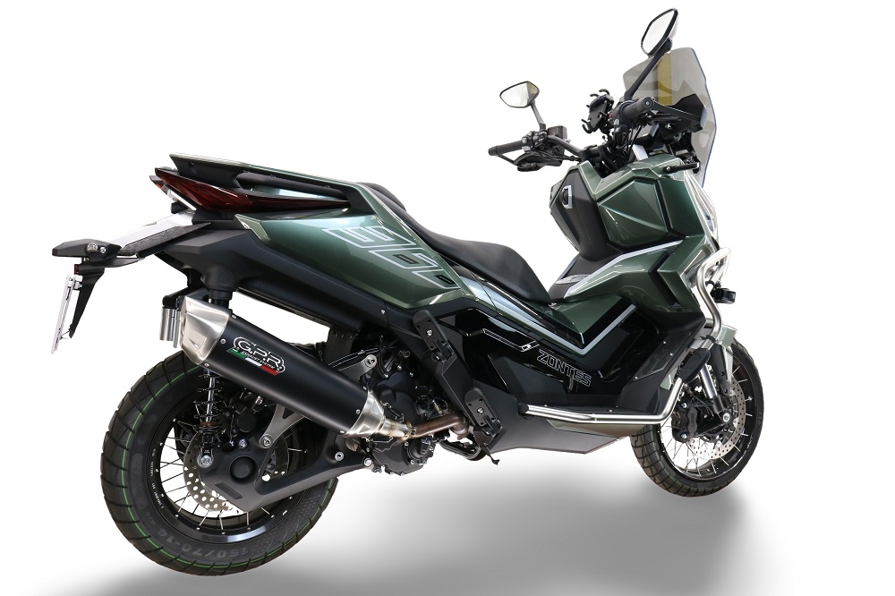 Escape compatível com Zontes 365E 2024-2026, Furore-X Scooter, Sistema de escapamento de corrida incluindo tubo de ligação específico com dbkiller 