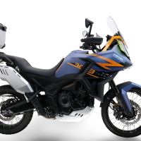 GPR TECH compatível com Zontes 703 F 2025/2026 Top Case Alpi-Tech em alumínio, cor prata com placa específica incluída Capacidade Litros 45