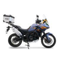 GPR TECH compatível com Zontes 703 F 2025/2026 Top Case Alpi-Tech em alumínio, cor prata com placa específica incluída Capacidade Litros 35