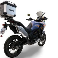 GPR TECH compatível com Zontes 703 F 2025/2026 Top Case Alpi-Tech em alumínio, cor prata com placa específica incluída Capacidade Litros 35
