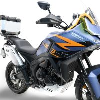 GPR TECH compatível com Zontes 703 F 2025/2026 Top Case Alpi-Tech em alumínio, cor prata com placa específica incluída Capacidade Litros 35