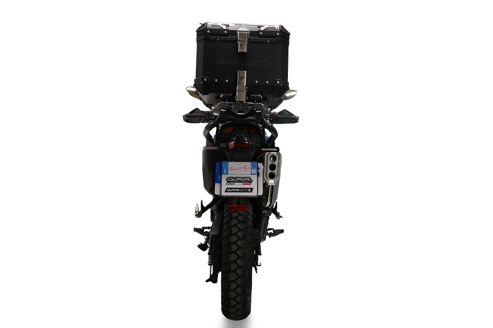 GPR TECH compatível com Zontes 703 F 2025/2026 Top Case Alpi-Tech em alumínio, cor preta com placa específica incluída Capacidade Litros 35