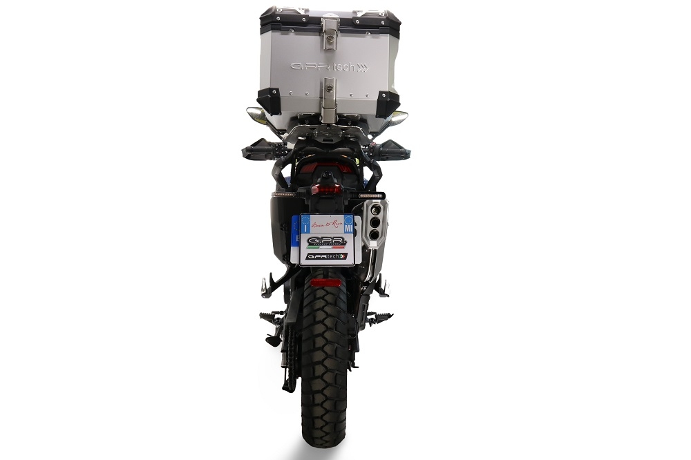 GPR TECH compatível com Zontes 703 F 2025/2026 Top Case Alpi-Tech em alumínio, cor prata com placa específica incluída Capacidade Litros 35