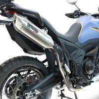 GPR escape compatível com  Zontes 703 F 2025-2026, Furore-X Acciaio Inox, Escape legal, homologado, silenciador com db killer removível e tubo de ligação específico 