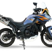 GPR escape compatível com  Zontes 703 F 2025-2026, Furore-X Titanio, Escape legal, homologado, silenciador com db killer removível e tubo de ligação específico 