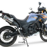 GPR escape compatível com  Zontes 703 F 2025-2026, Furore-X Titanio, Escape legal, homologado, silenciador com db killer removível e tubo de ligação específico 