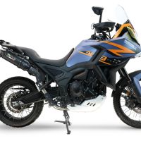 GPR escape compatível com  Zontes 703 F 2025-2026, Furore-X Titanio Nero, Escape legal, homologado, silenciador com db killer removível e tubo de ligação específico 