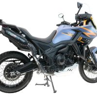 GPR escape compatível com  Zontes 703 F 2025-2026, Furore-X Titanio Nero, Escape legal, homologado, silenciador com db killer removível e tubo de ligação específico 