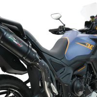 GPR escape compatível com  Zontes 703 F 2025-2026, Furore-X Titanio Nero, Escape legal, homologado, silenciador com db killer removível e tubo de ligação específico 