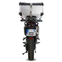 GPR TECH compatível com Zontes 703 F 2025/2026 Top Case Alpi-Tech em alumínio, cor prata com placa específica incluída Capacidade Litros 45