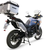 GPR TECH compatível com Zontes 703 F 2025/2026 Top Case Alpi-Tech em alumínio, cor prata com placa específica incluída Capacidade Litros 45