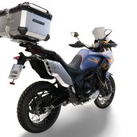 GPR TECH compatível com Zontes 703 F 2025/2026 Top Case Alpi-Tech em alumínio, cor prata com placa específica incluída Capacidade Litros 45