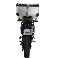 GPR TECH compatível com Zontes 703 F 2025/2026 Top Case Alpi-Tech em alumínio, cor prata com placa específica incluída Capacidade Litros 45