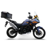 GPR TECH compatível com Zontes 703 F 2025/2026 Top Case Alpi-Tech em alumínio, cor preta com placa específica incluída Capacidade Litros 45