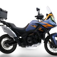 GPR TECH compatível com Zontes 703 F 2025/2026 Top Case Alpi-Tech em alumínio, cor preta com placa específica incluída Capacidade Litros 45