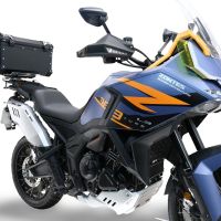 GPR TECH compatível com Zontes 703 F 2025/2026 Top Case Alpi-Tech em alumínio, cor preta com placa específica incluída Capacidade Litros 45