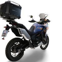 GPR TECH compatível com Zontes 703 F 2025/2026 Top Case Alpi-Tech em alumínio, cor preta com placa específica incluída Capacidade Litros 45