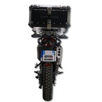 GPR TECH compatível com Zontes 703 F 2025/2026 Top Case Alpi-Tech em alumínio, cor preta com placa específica incluída Capacidade Litros 45