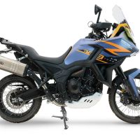 GPR escape compatível com  Zontes 703 F 2025-2026, Hyper Sonic Black Titanium, Escape legal, homologado, silenciador com db killer removível e tubo de ligação específico 